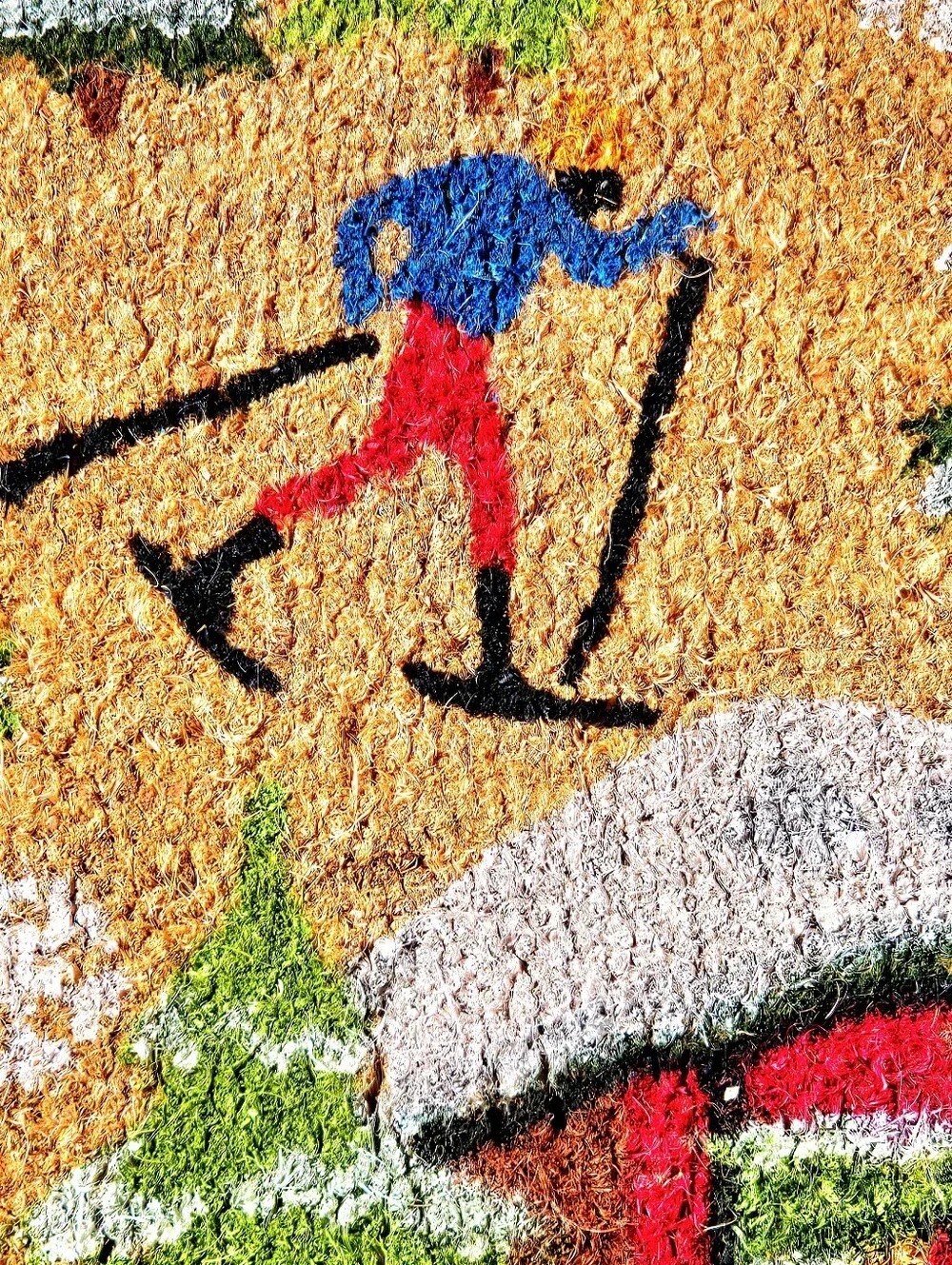 Coir Ski Chalet Doormat Rustic Winter Holiday Christmas Decor Unbranded